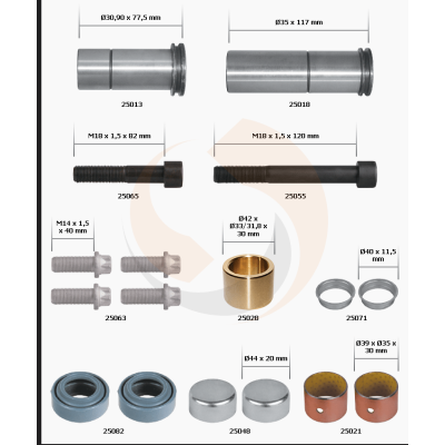 JUEGO DE REPARACION CALIPER GUIAS Y BUJES