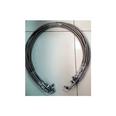 MANGUERA ACERADA 1/4 ACEITE MOTOR CON RACOR EN L